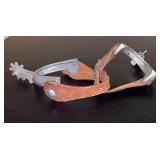 Metal Silver Tone Boot Spurs