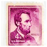 Rare Abraham Lincoln 4 Cent Purple Stamp Unused
