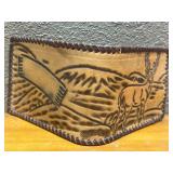 Vintage Hand-tooled Leather Bifold Wallet