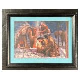 Small Native American Nativity Print by Echo Hawk