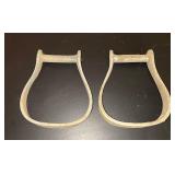 Western oxbow-style saddle stirrup