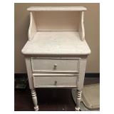 Vintage Chippy White-painted Wooden Writing Desk