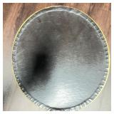 VTG Hat Box Black w/ Gold Striping