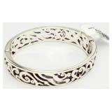 Brighton Madrid Heart Silver-tone Cuff Bracelet