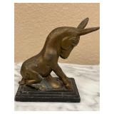 VTG Brass/Patinated Metal Stubborn Donkey Figurine