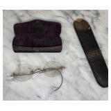 Antique Eye Glasses and 2 Cases