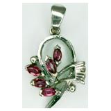 Sterling Silver Ruby Pendant