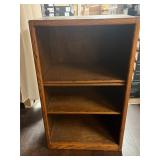 Medium-dark Wood 3-shelf Open Bookcase
