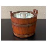 Wooden Barrel Style Ice Bucket