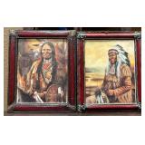 2 Framed Native American Prints by Duane Manning
