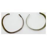 2 Silver-tone Bracelets