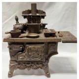 VTG Crescent Cast Iron Stove w/ Accessories