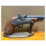 VTG Ezra Brooks Pistol Whiskey Decanter w/Stand