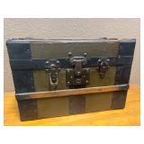 Vintage Wooden Chest w/Chain Handles