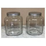 2 Square Canister Jars