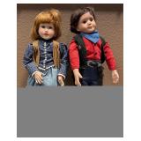 Vtg. Savannah & Austin Dolls By Connie Johnston