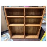 Oak 6-compartment Bookcase