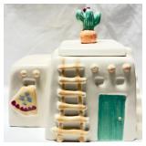 Rare Treasure Craft Cookie Jar Adobe House