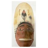 Native American Face Wall Hanging Clay