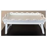 Vintage White Tea Tray w/Legs