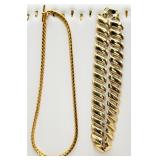 2 Gold-tone Necklaces