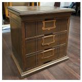 Small Vintage Wooden 3-Drawer Chest