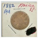 1882 Republica Mexicania V 5 Centavos Coin