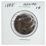 1888 Republica Mexicana Un Centavo Coin