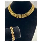 "Napier" Golden Link Necklace & Similar Bracelet