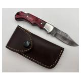 Hand-made Damascus Steel Folding Pocket Knife