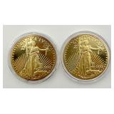 2-1933 Saint-Gaudens Dbl. Eagle 24K GP Replicas