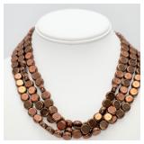 925 Brown Beaded Necklace