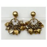 Pair of Vintage Ear Clips with Tiny Hearts