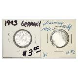 1940 Germany 50 Reichespfenning Aluminum Coin