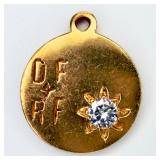 18K Gold Pendant w/ Diamond