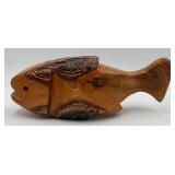 Carved Wood Fish Figurine