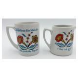 2 VTG Berggen Trayner Swedish Folk Art Mug/Creamer