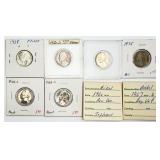 7 Jefferson Nickels Proof/Uncirculated Cond.