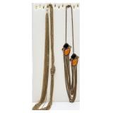 2 Bronze Color Necklaces