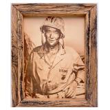 VTG Framed Photo Actor John Wayne