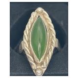 Sterling Silver Jade? Ring