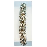 Sterling Silver Byzantine Bracelet 7"