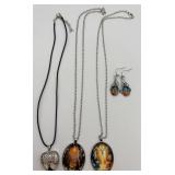 3 Fashion Necklaces & Pair of Earrings