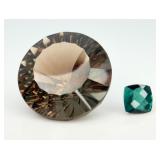 2 Gemstones, Tourmaline & Smoky Quartz