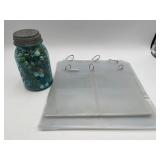 Vintage Ball Jar Full of Marbles & Clear Album