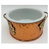 Vtg. Teleflora Porcelain Casserole Dish w/ Holder