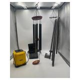 Wind Chimes, Coleman Lantern & Hose Hanger