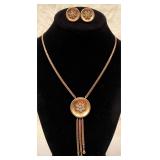 VTG Golden Necklace & Ear Screws