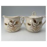 Vintage Porcelain Creamer and Sugar Bowl Set