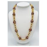 VTG Venetian Murano Wedding Cake Necklace